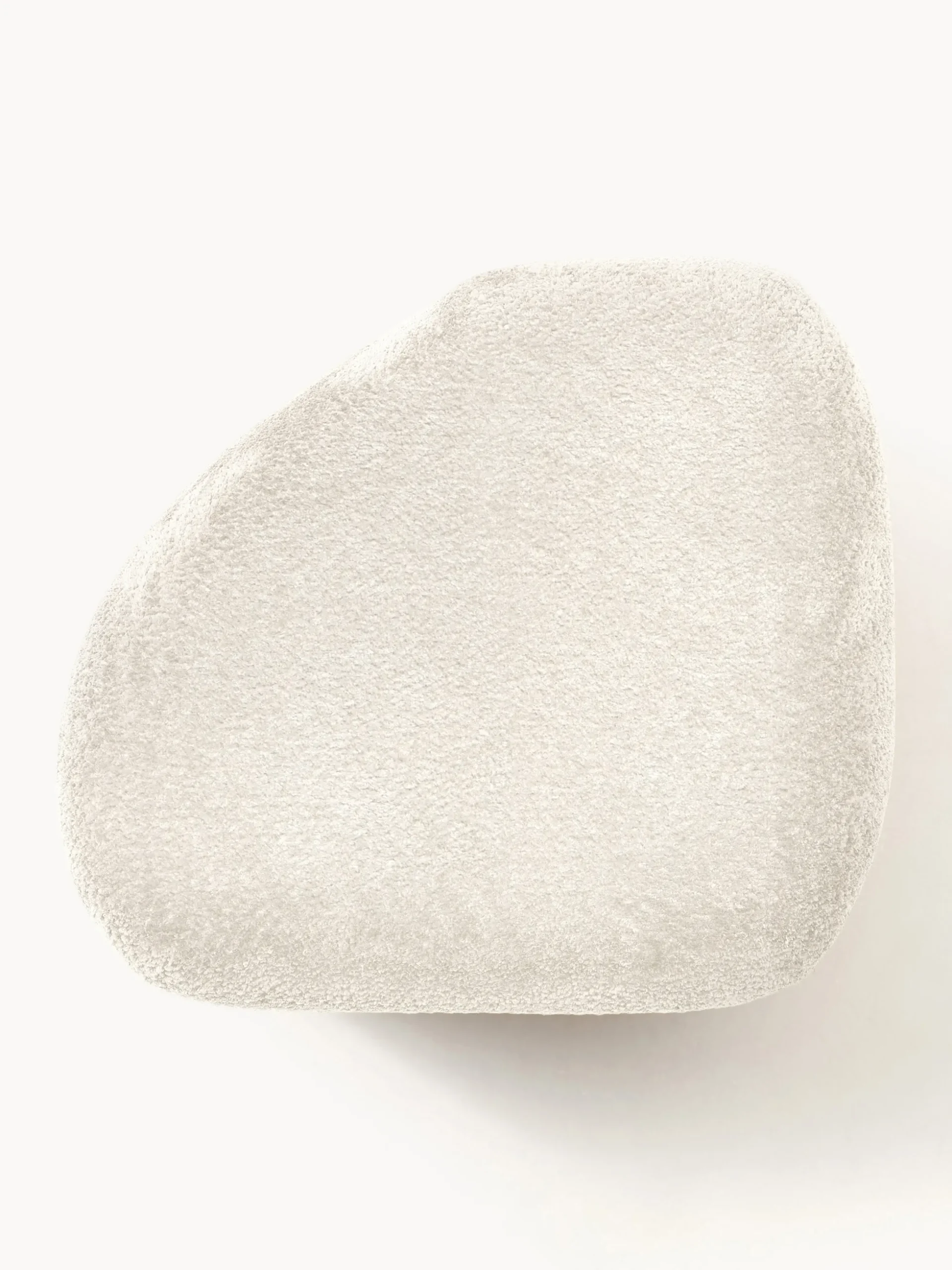 Pouf ovale in teddy bouclé Wolke