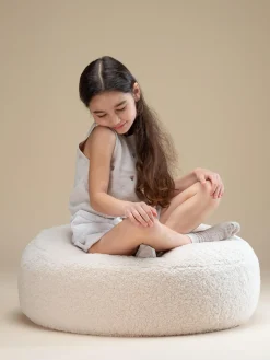 Pouf per bambini in teddy Sugar Ø 65 cm