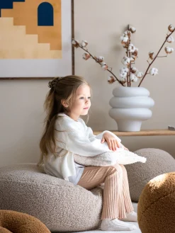 Pouf per bambini in teddy Sugar Ø 65 cm