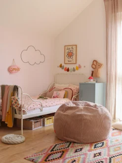 Pouf sacco per bambini in velluto a coste fatto a mano Flora