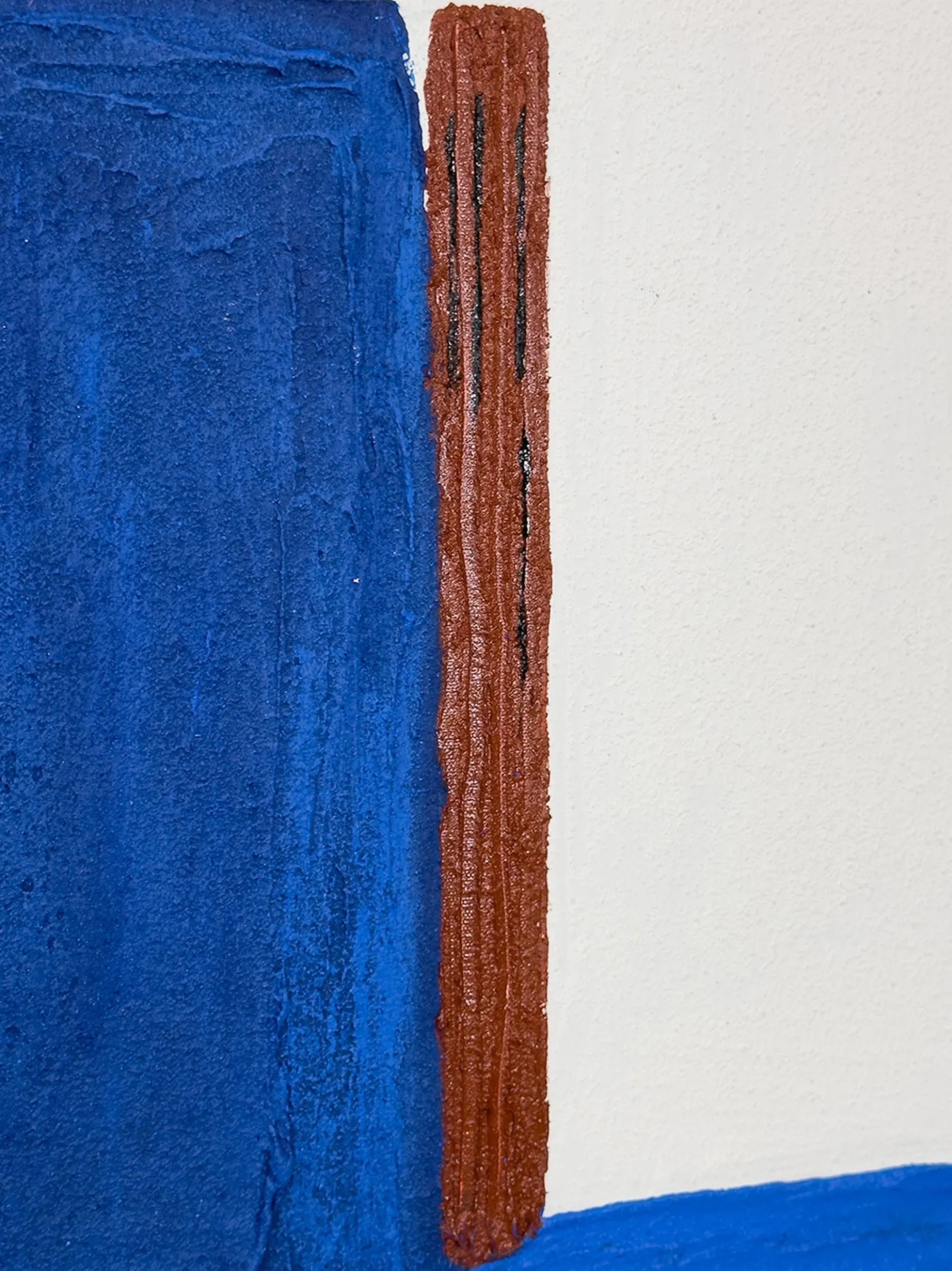 Quadro dipinto a mano con cornice in legno Snorkel Blue