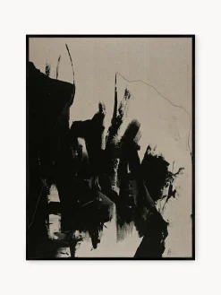 Quadro dipinto a mano con cornice in legno Without
