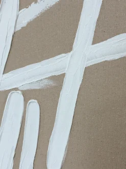 Quadro dipinto a mano con cornice in legno Cross