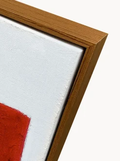 Quadro dipinto a mano con cornice in legno Racing Red