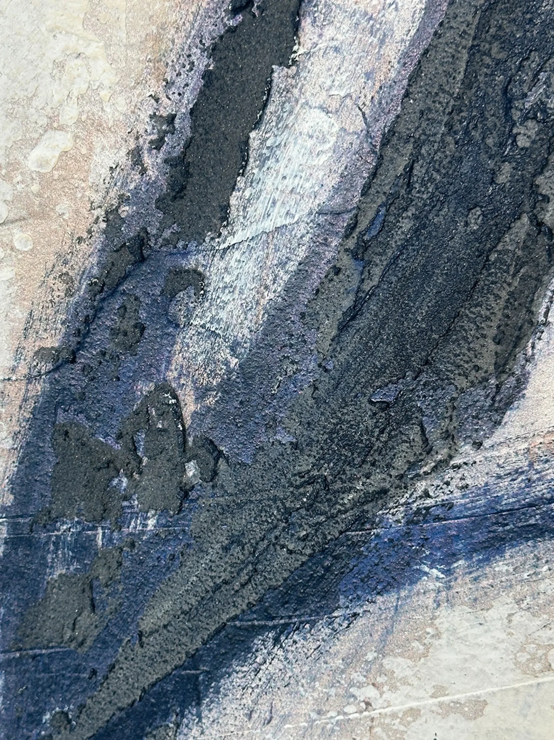 Quadro su tela dipinto a mano Blue Billow