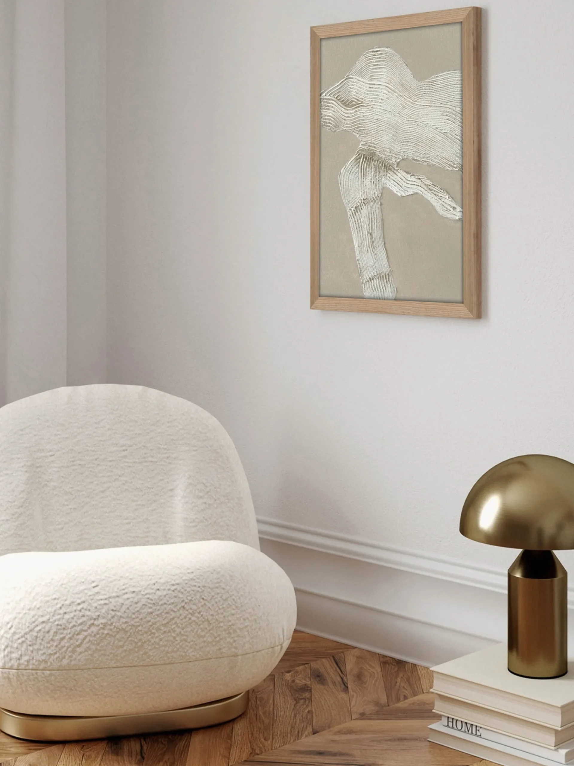 Quadro su tela dipinto a mano con cornice Art Shape 1, varie misure