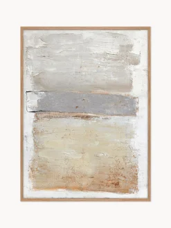 Quadro su tela dipinto a mano con cornice in legno Scenario