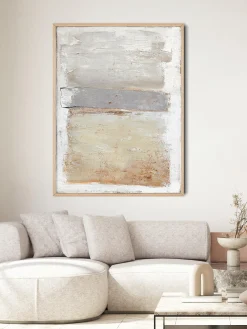 Quadro su tela dipinto a mano con cornice in legno Scenario