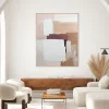 Quadro su tela dipinto a mano con cornice in legno Desert Echo