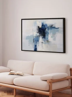 Quadro su tela incorniciato Infinite Blue