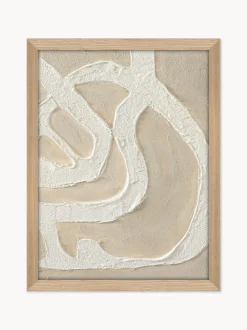 Quadro su tela incorniciato dipinto a mano Raw Organic