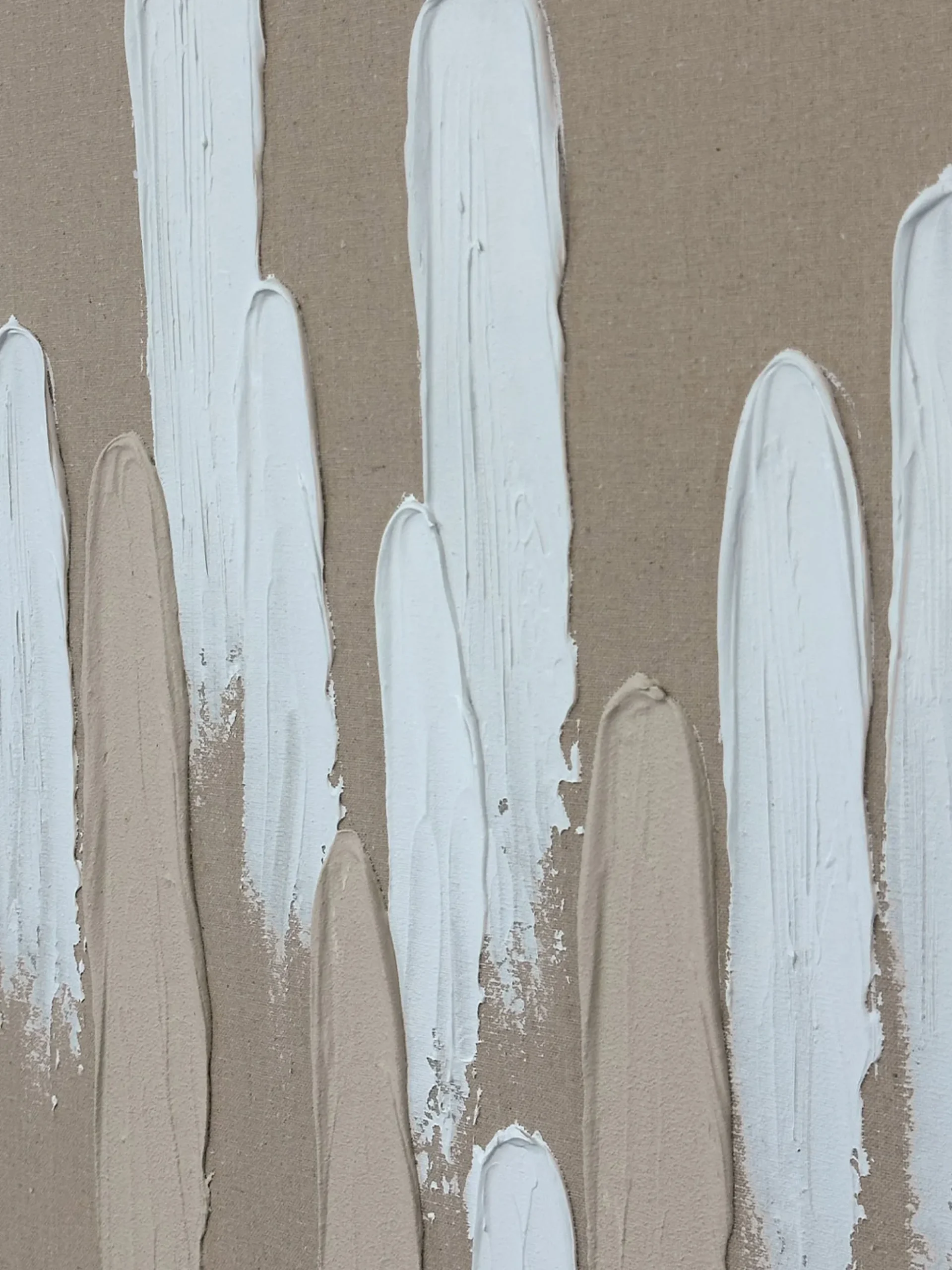 Quadro dipinto a mano con cornice in legno Upside