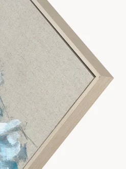 Quadro dipinto a mano con cornice in legno Hurricane