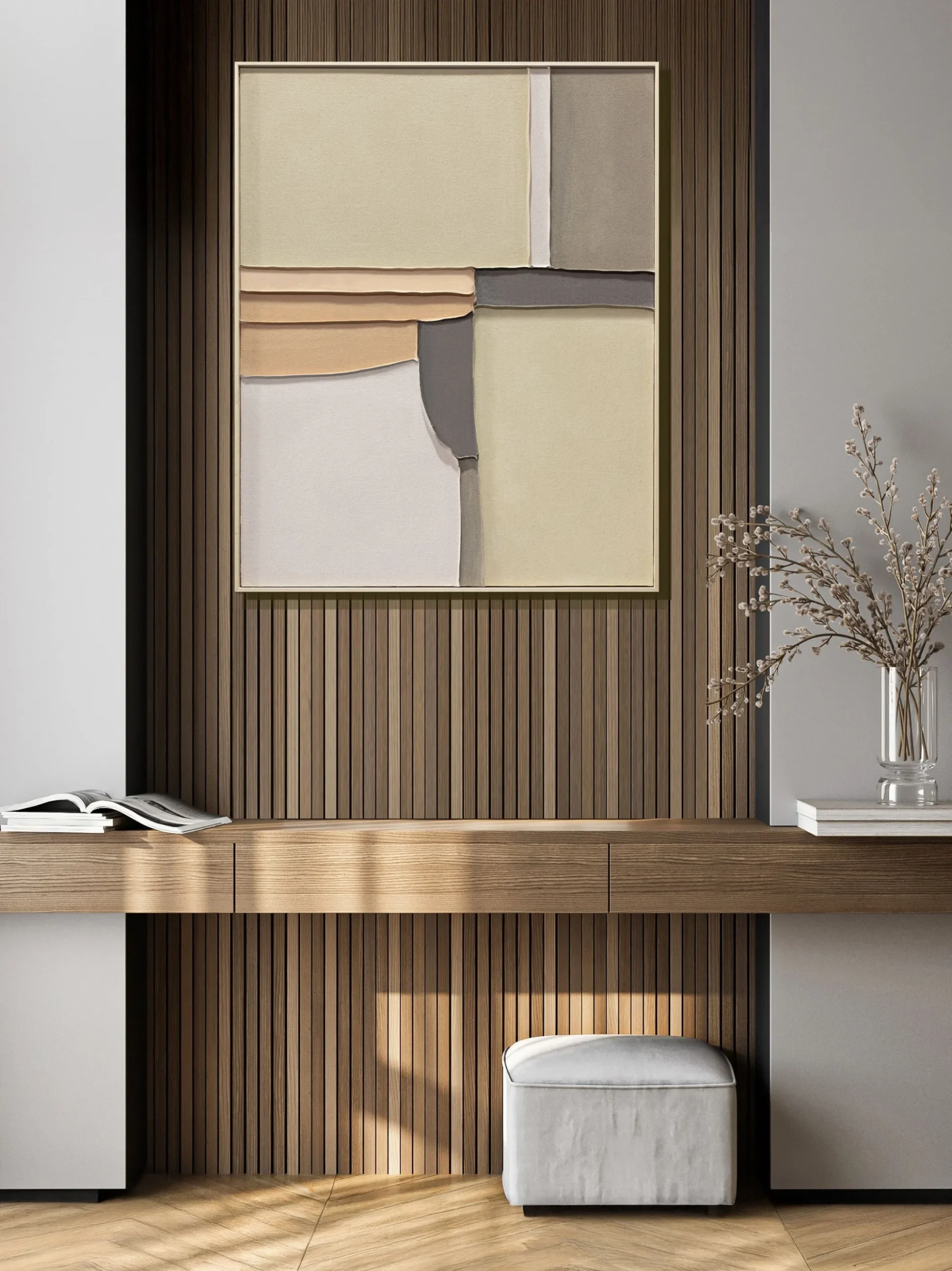 Quadro su tela dipinto a mano Apricot