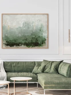 Quadro su tela dipinto a mano con cornice in legno New Story