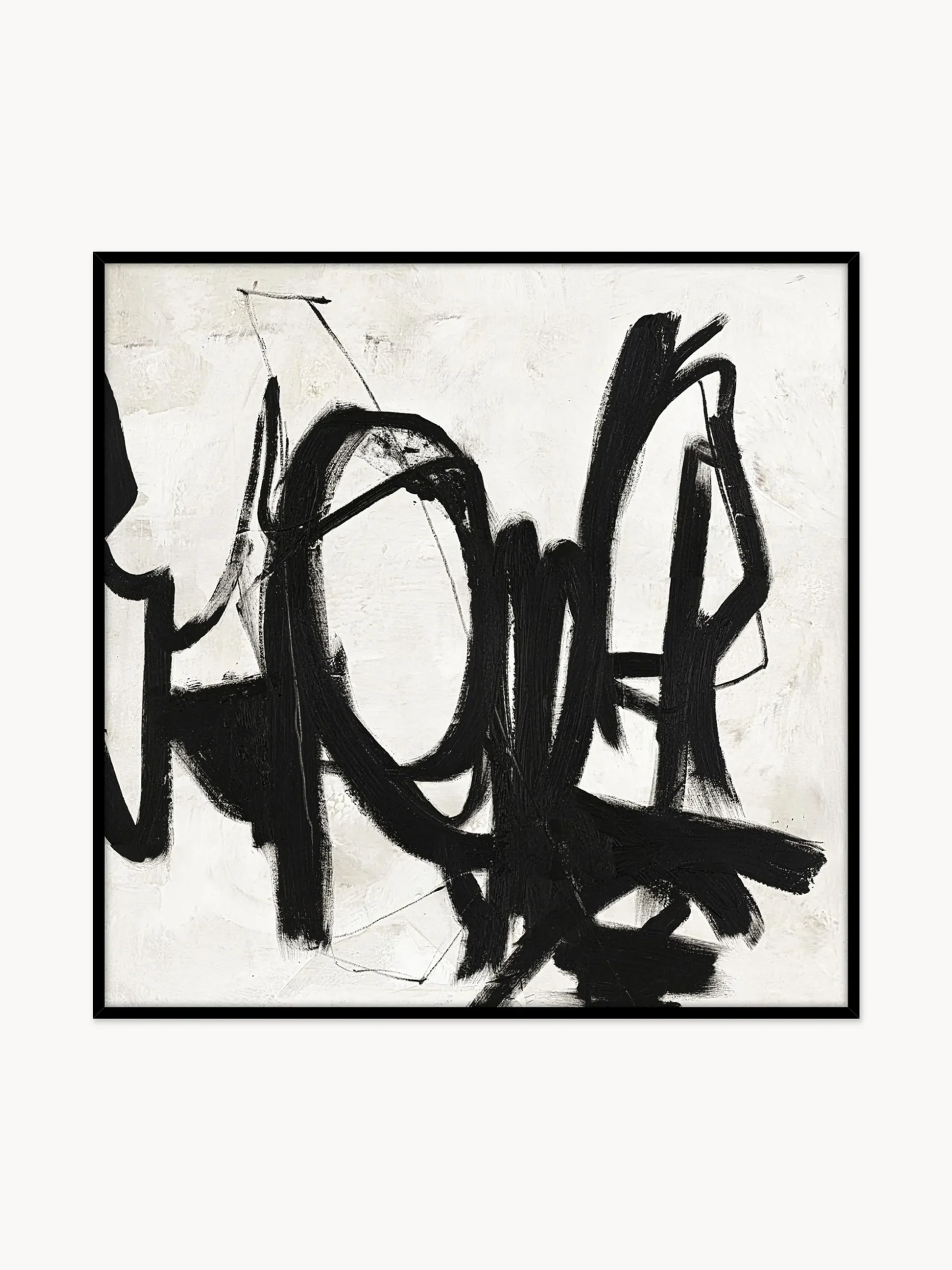 Quadro su tela dipinto a mano con cornice in legno Playblack