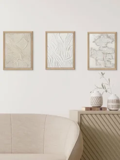 Quadro su tela incorniciato dipinto a mano Sand Shadows