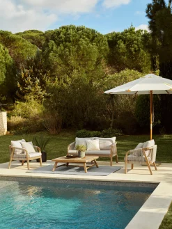 Salotto da giardino in legno di acacia Lu 4 pz