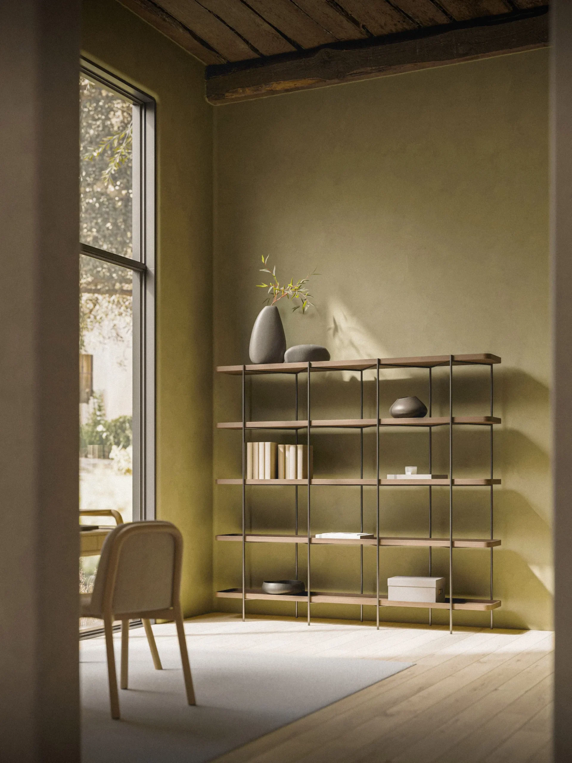 Scaffale grande in legno Renee