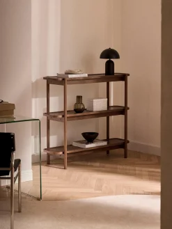 Scaffale basso in legno Libby