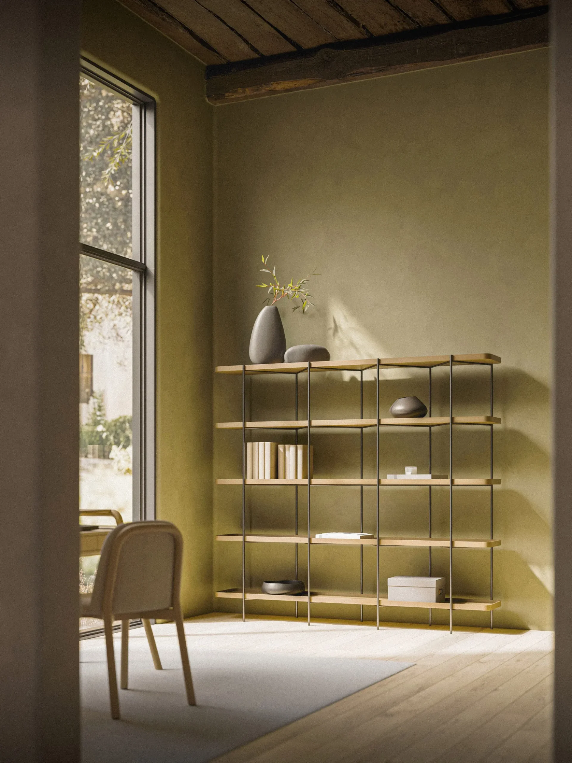 Scaffale grande in legno Renee