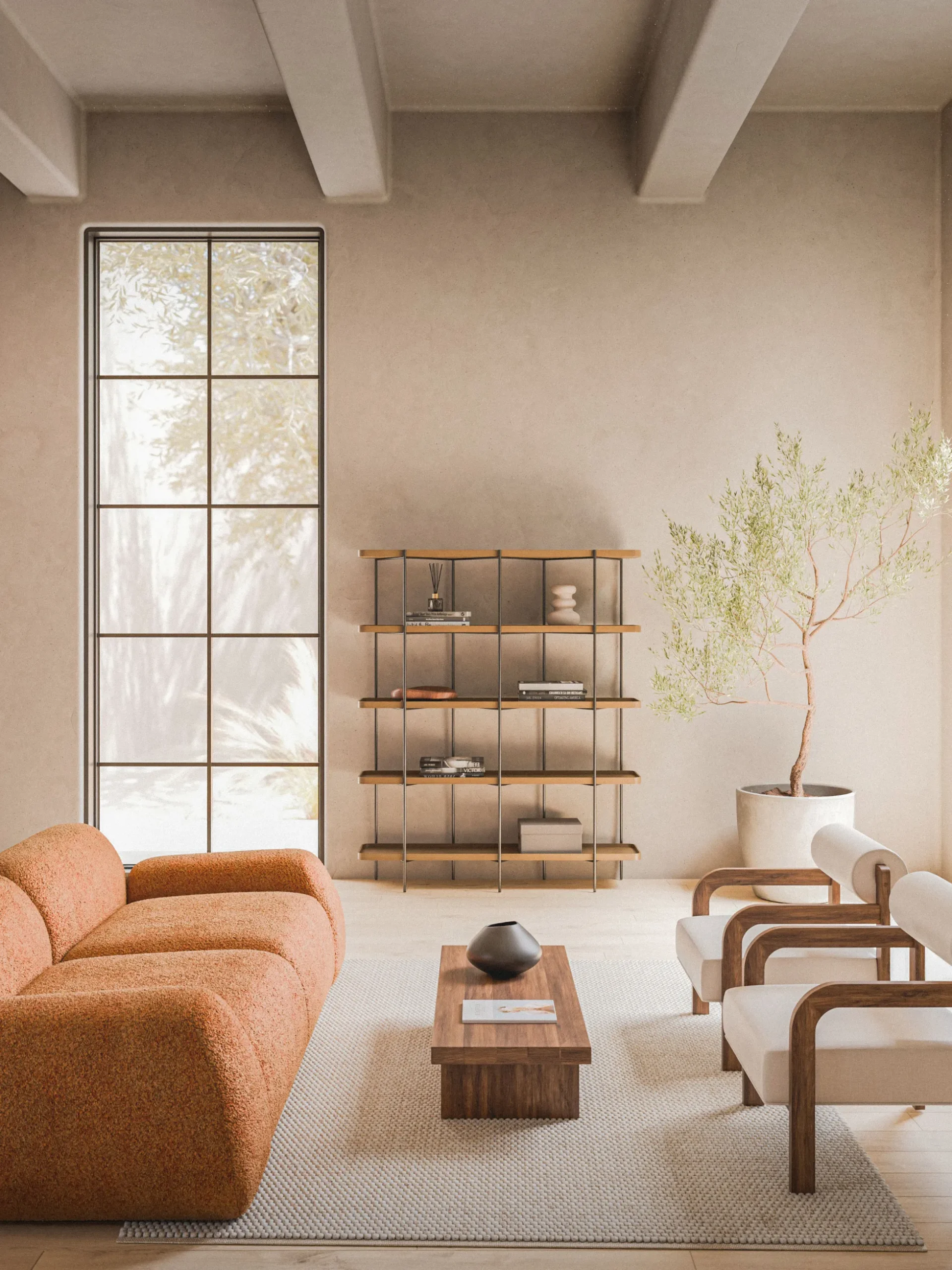 Scaffale grande in legno Renee