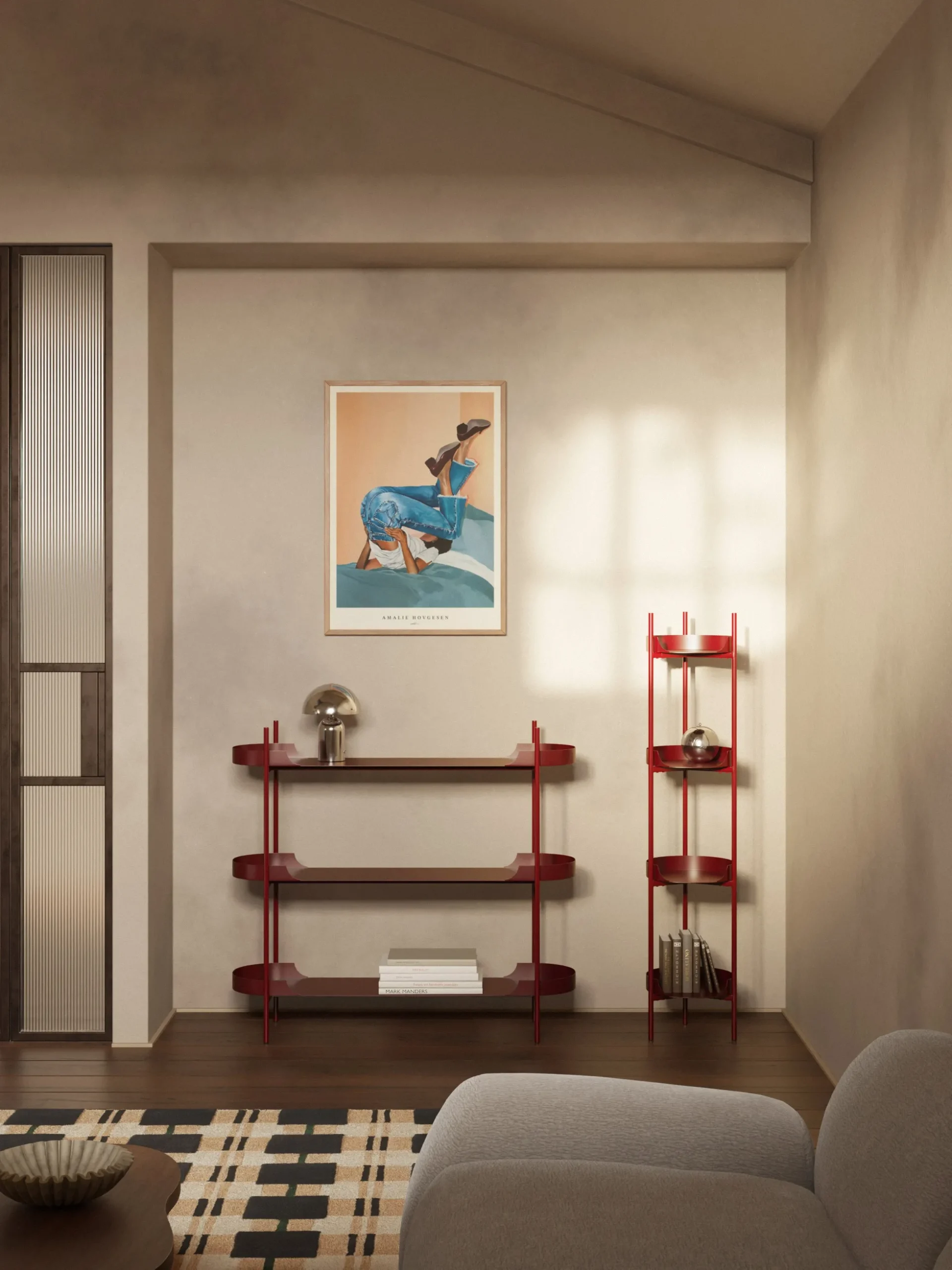 Scaffale slim in metallo Taru