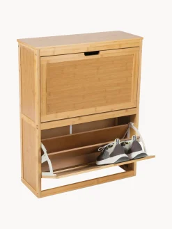 Scarpiera da parete in legno di bambù Kedar