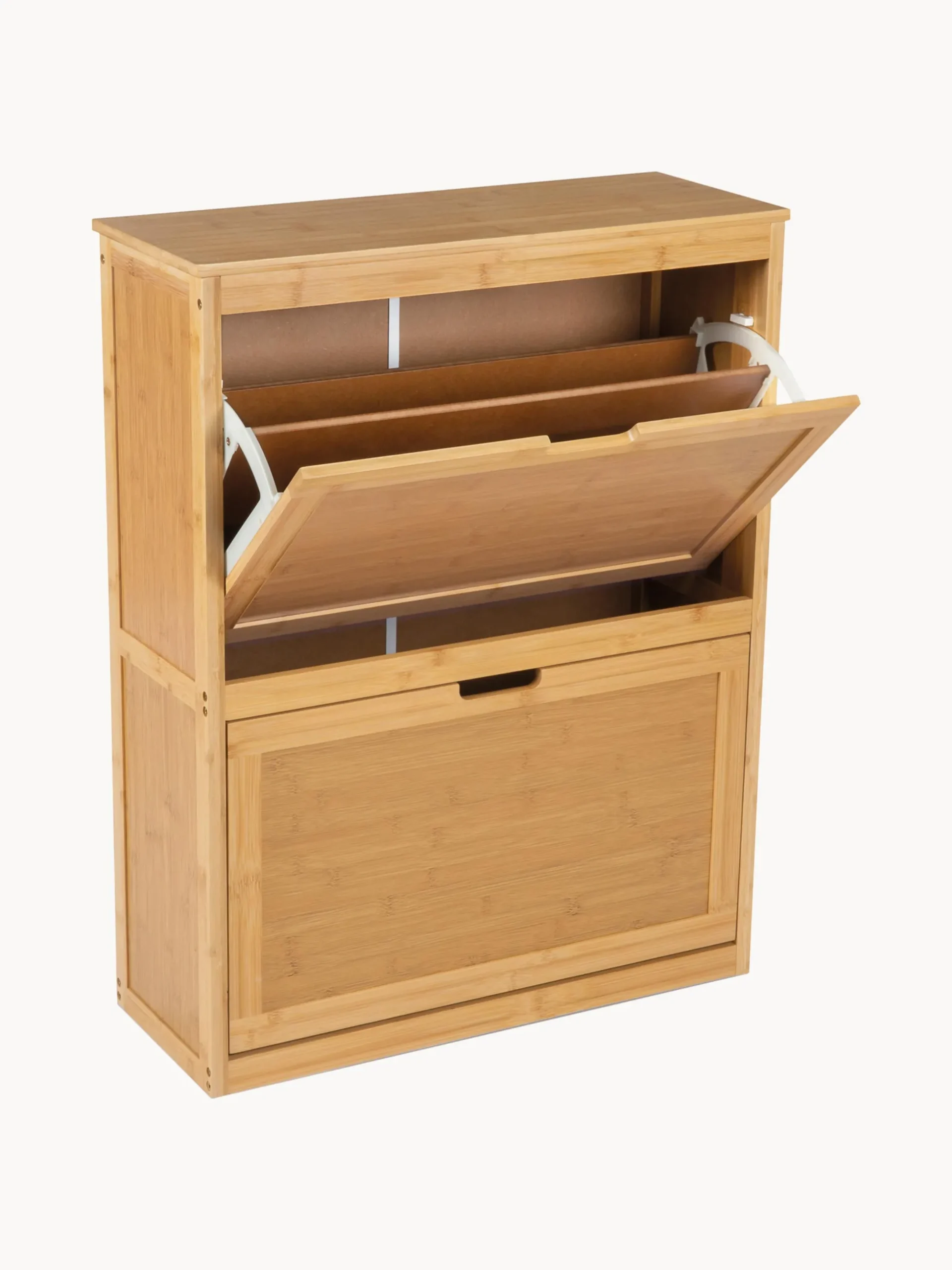 Scarpiera da parete in legno di bambù Kedar