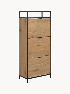 Scarpiera in legno con scomparti pieghevoli Seaford