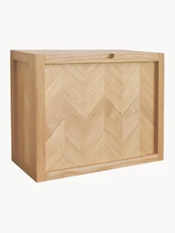 Scarpiera da parete a spina di pesce in legno di quercia Herringbone