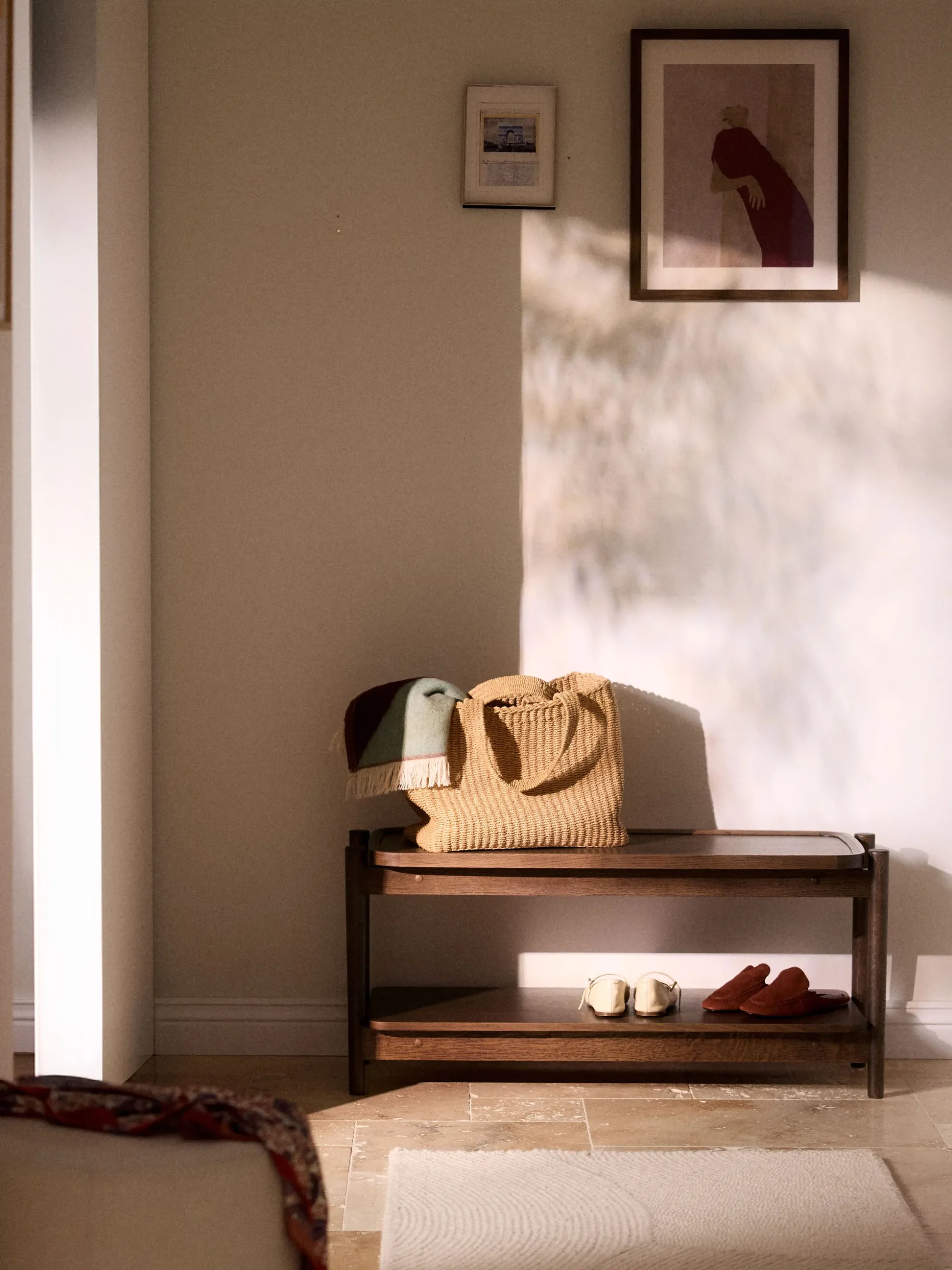 Scarpiera in legno Libby