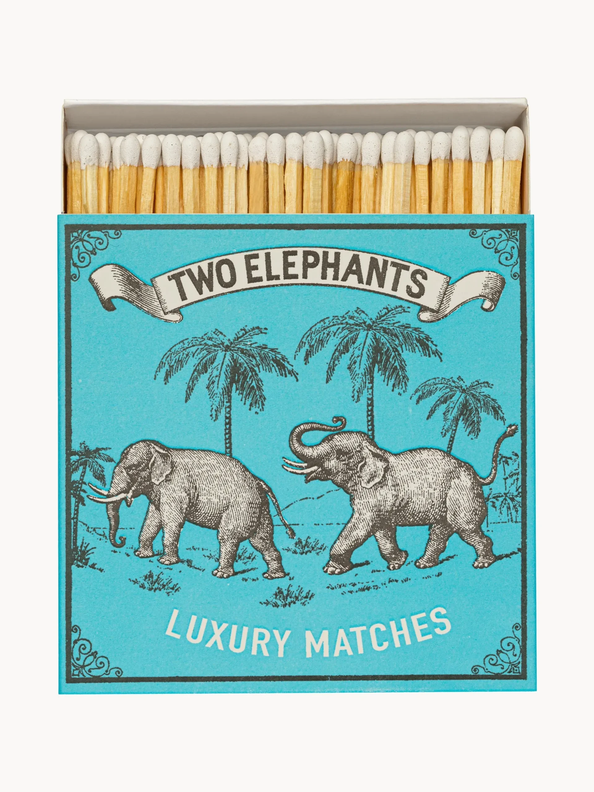 Scatola di fiammiferi di design Two Elephants