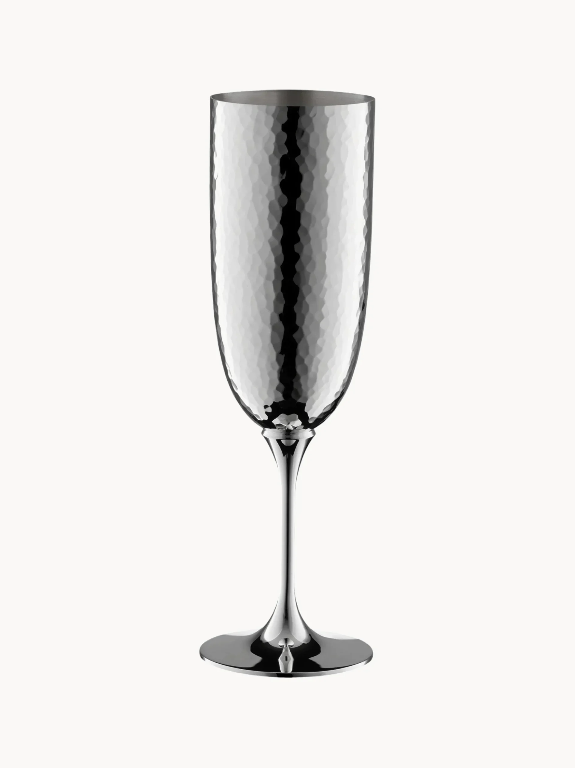 Scatola portaoggetti martelé fatta a mano con flute da champagne Box Martelé, set da 5