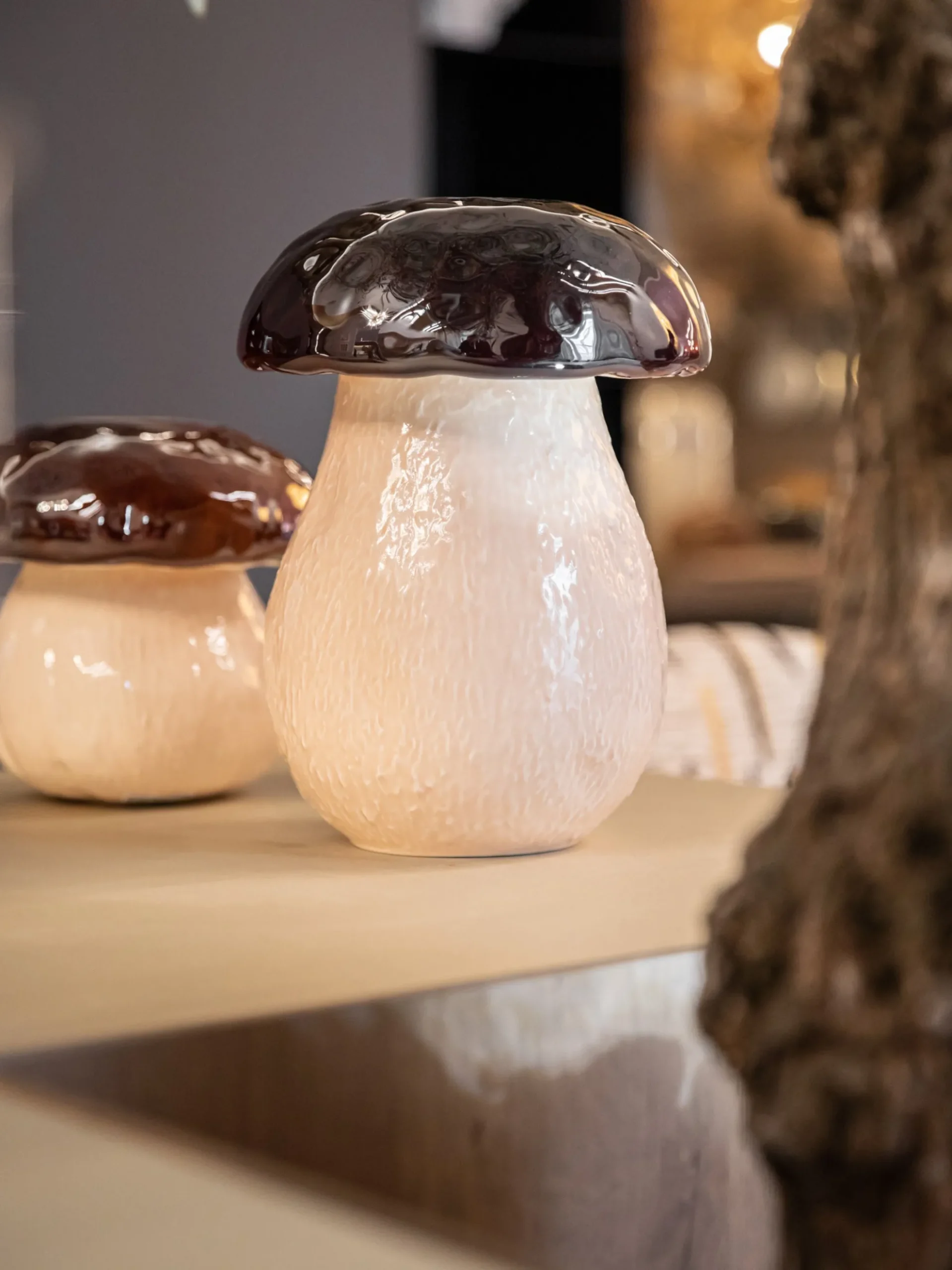 Scatola decorativa grande dipinta a mano Mushroom