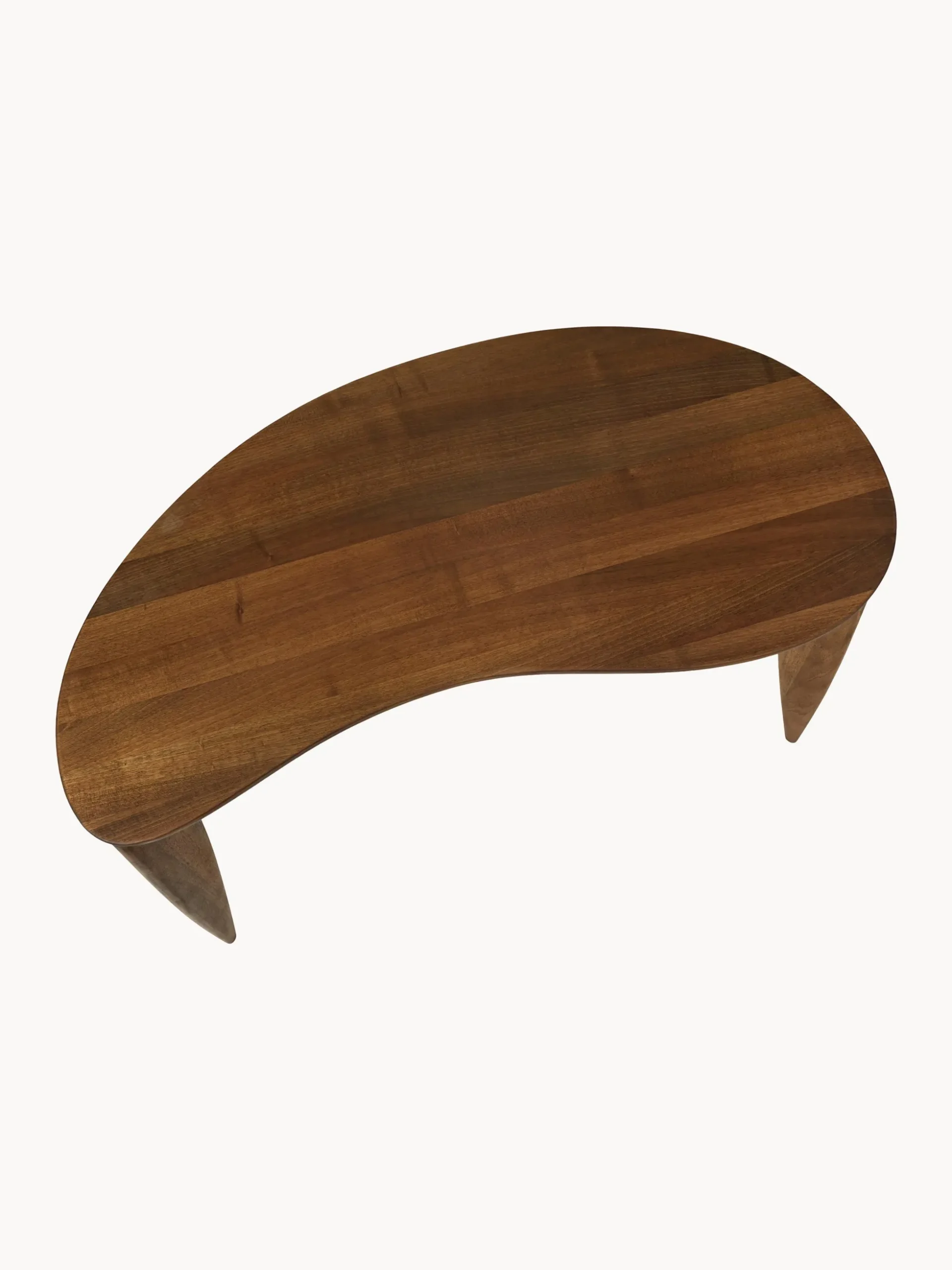 Scrivania in legno di noce dalla forma organica Feve