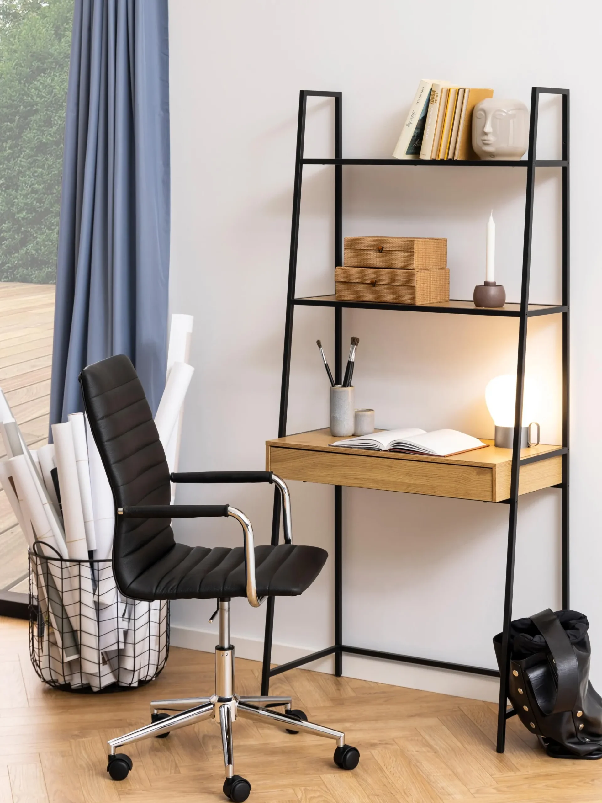 Scrivania stretta con cassetto Seaford