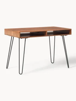 Scrivania in legno di mango e metallo Tova
