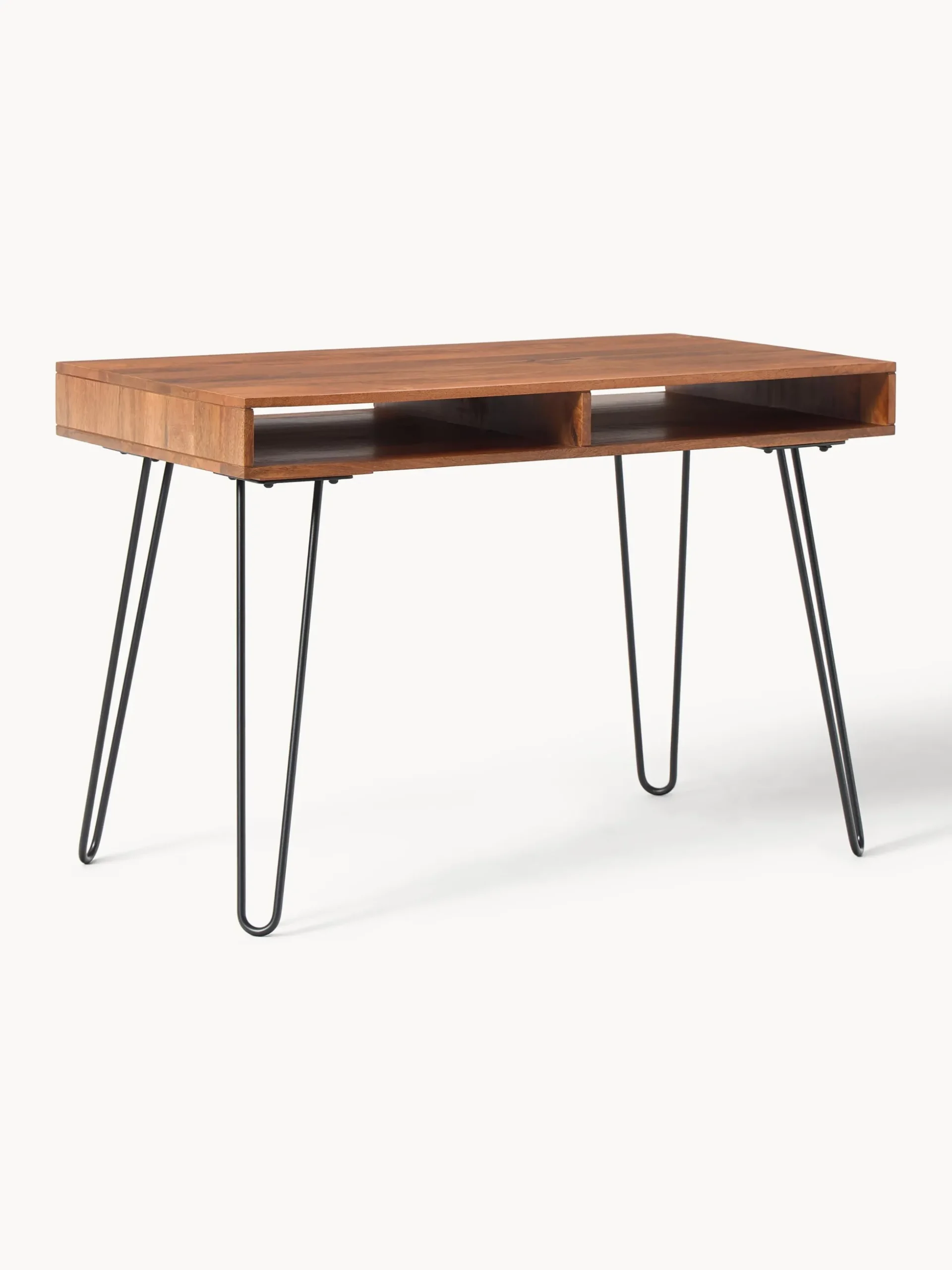 Scrivania in legno di mango e metallo Tova