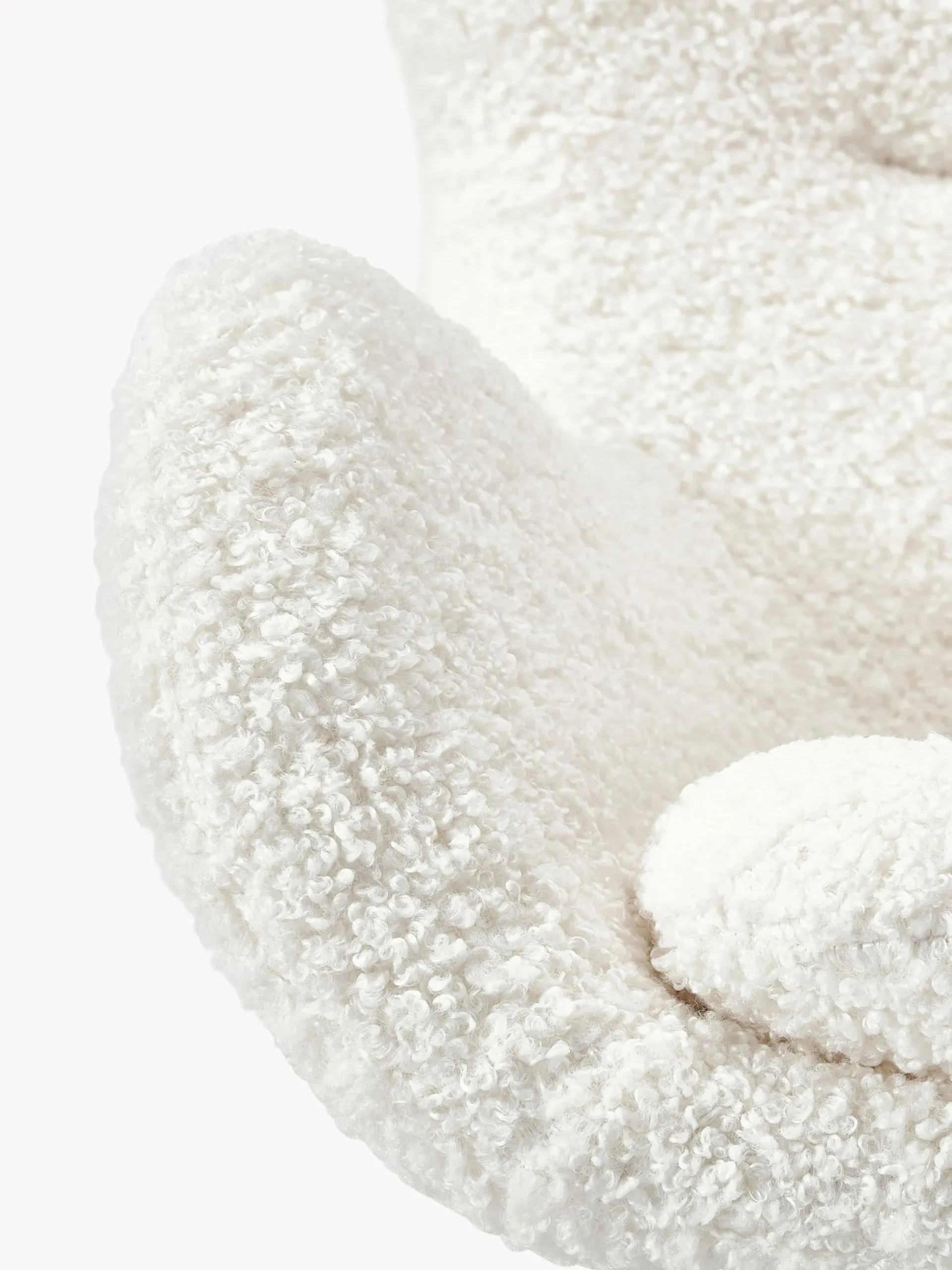 Sedia a dondolo in teddy con gambe in metallo Wing