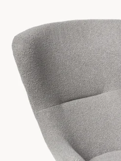 Sedia a dondolo in teddy con gambe in metallo Wing