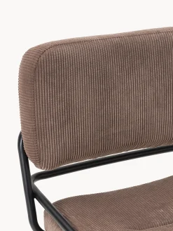 Sedia cantilever in velluto a coste Don