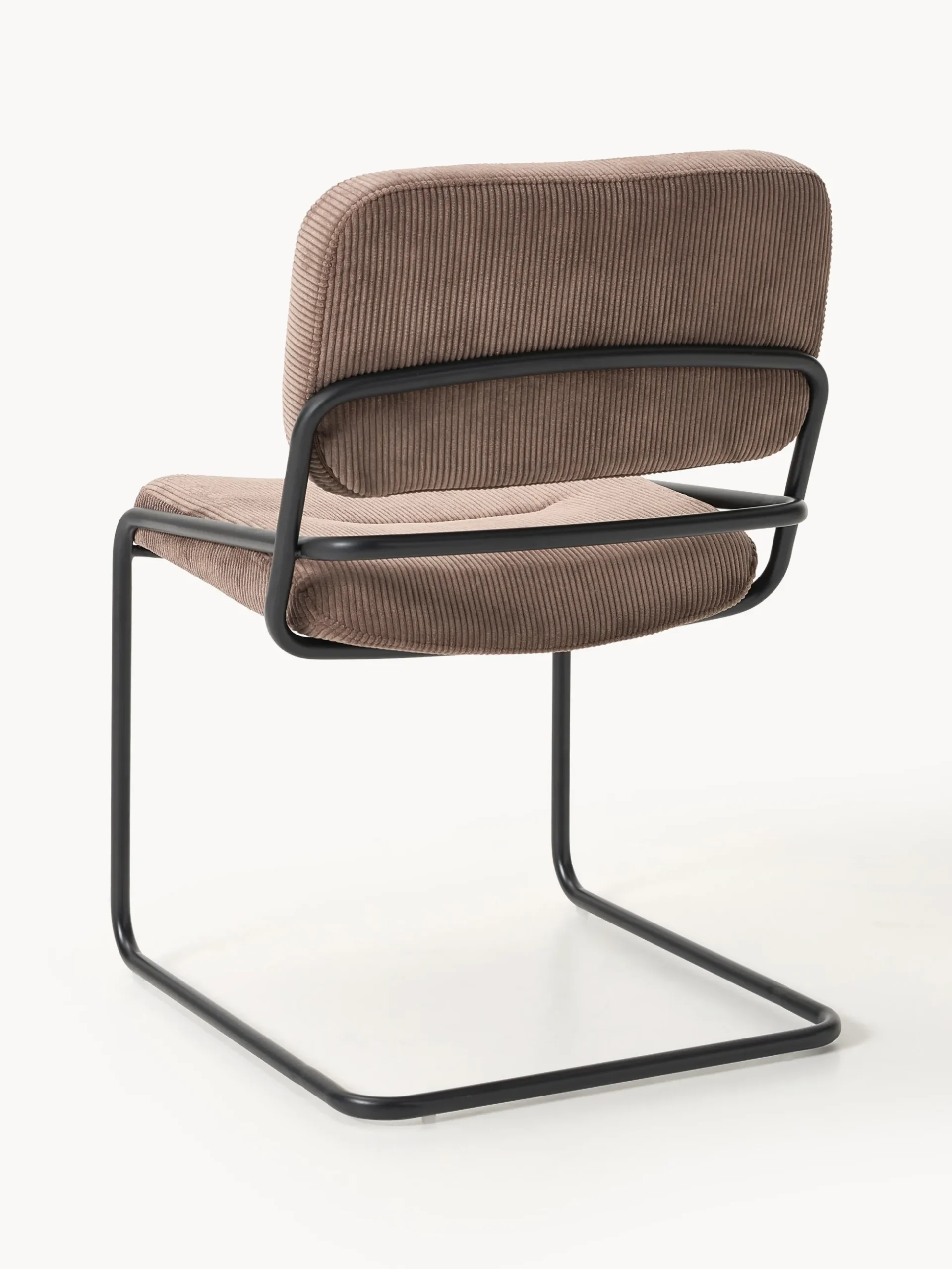 Sedia cantilever in velluto a coste Don