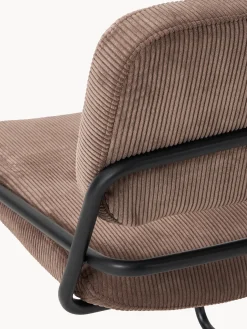 Sedia cantilever in velluto a coste Don