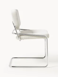Sedia cantilever in velluto a coste Don