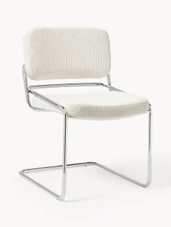 Sedia cantilever in velluto a coste Don