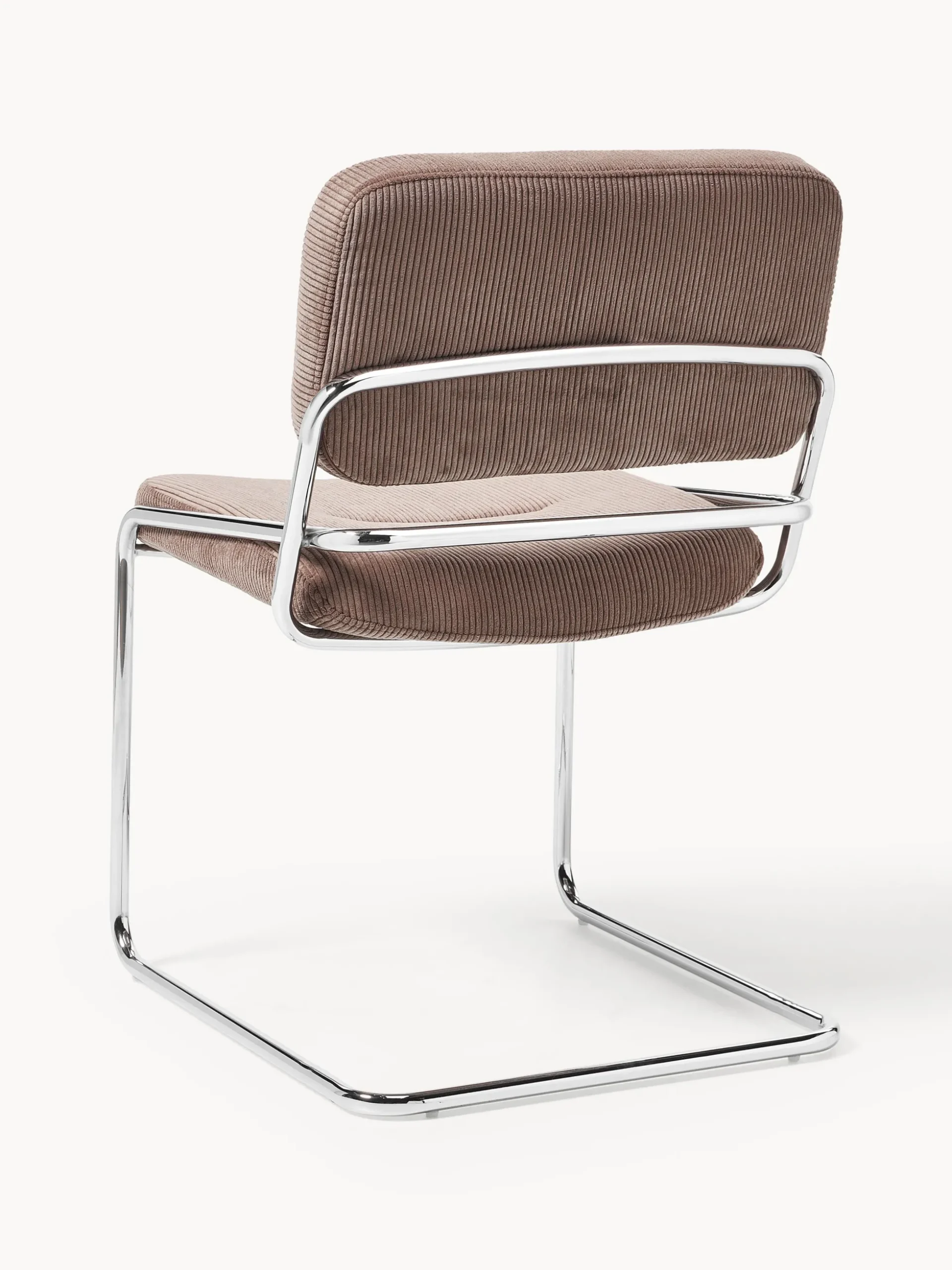 Sedia cantilever in velluto a coste Don
