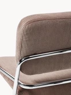 Sedia cantilever in velluto a coste Don