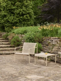 Sedia con braccioli da giardino in acciaio Dapple