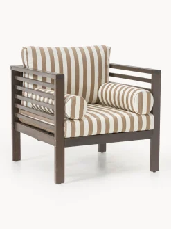 Sedia con braccioli da giardino in legno di acacia Bo